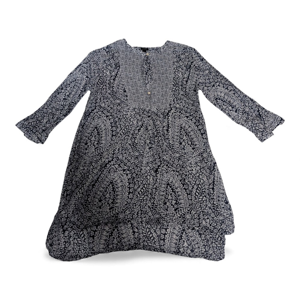 J.Crew Blue Paisley‎ Print Tunic Top - Size S